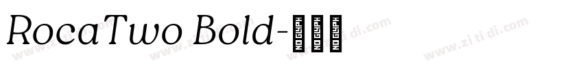 RocaTwo Bold字体转换